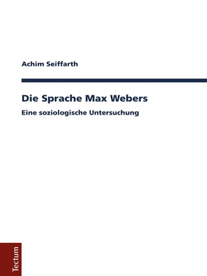 cover image of Die Sprache Max Webers